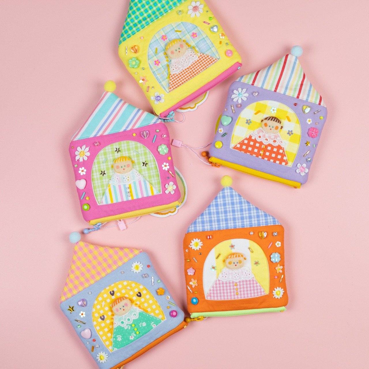 < moë > おうち pouch - pink