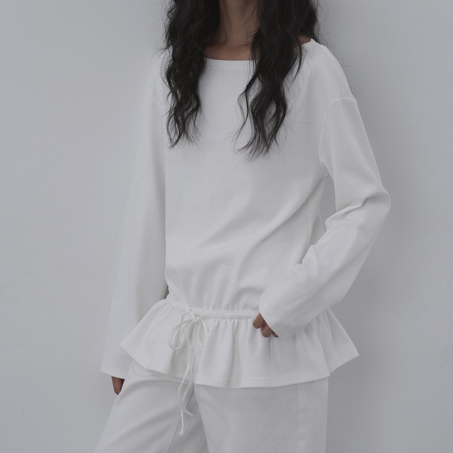 ウエストリボンギャザーヘムプルオーバー(2color)　PO3462