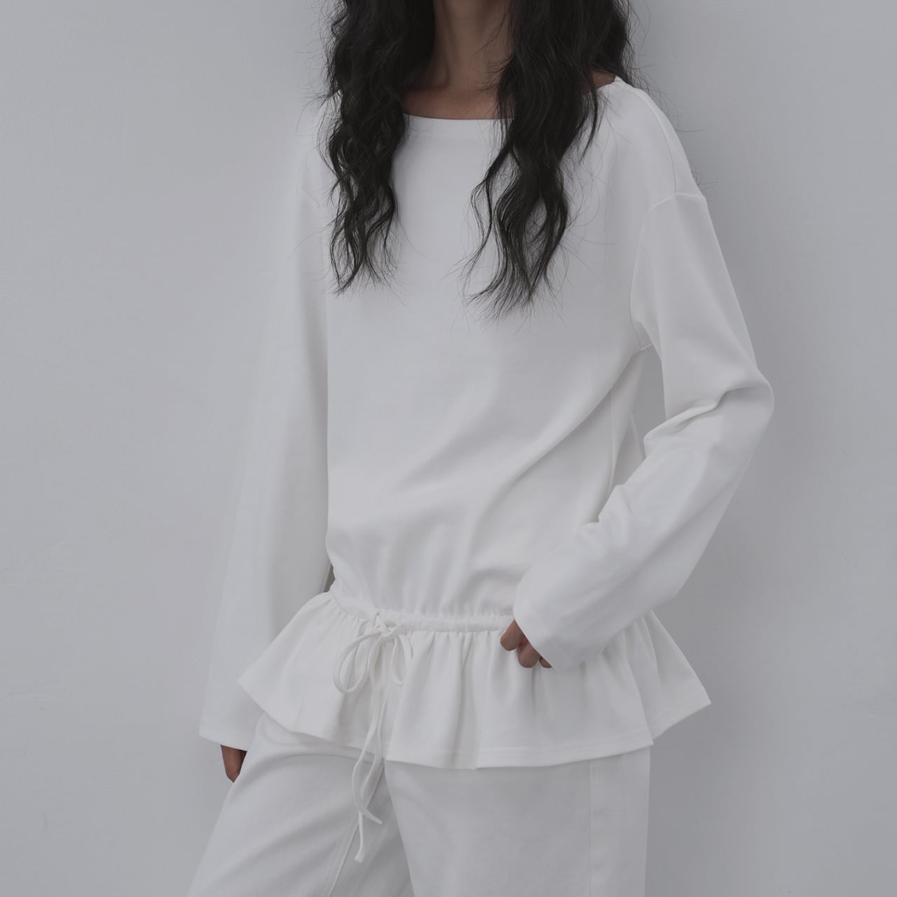 ウエストリボンギャザーヘムプルオーバー(2color) PO3462