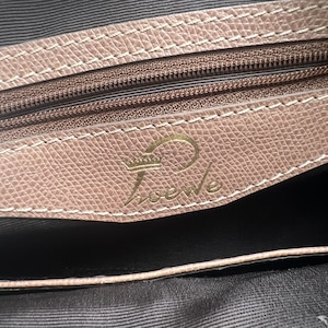 LOEWE ボーリングバッグ キャンバス×レザー ハンドバッグ ベージュ A-10192