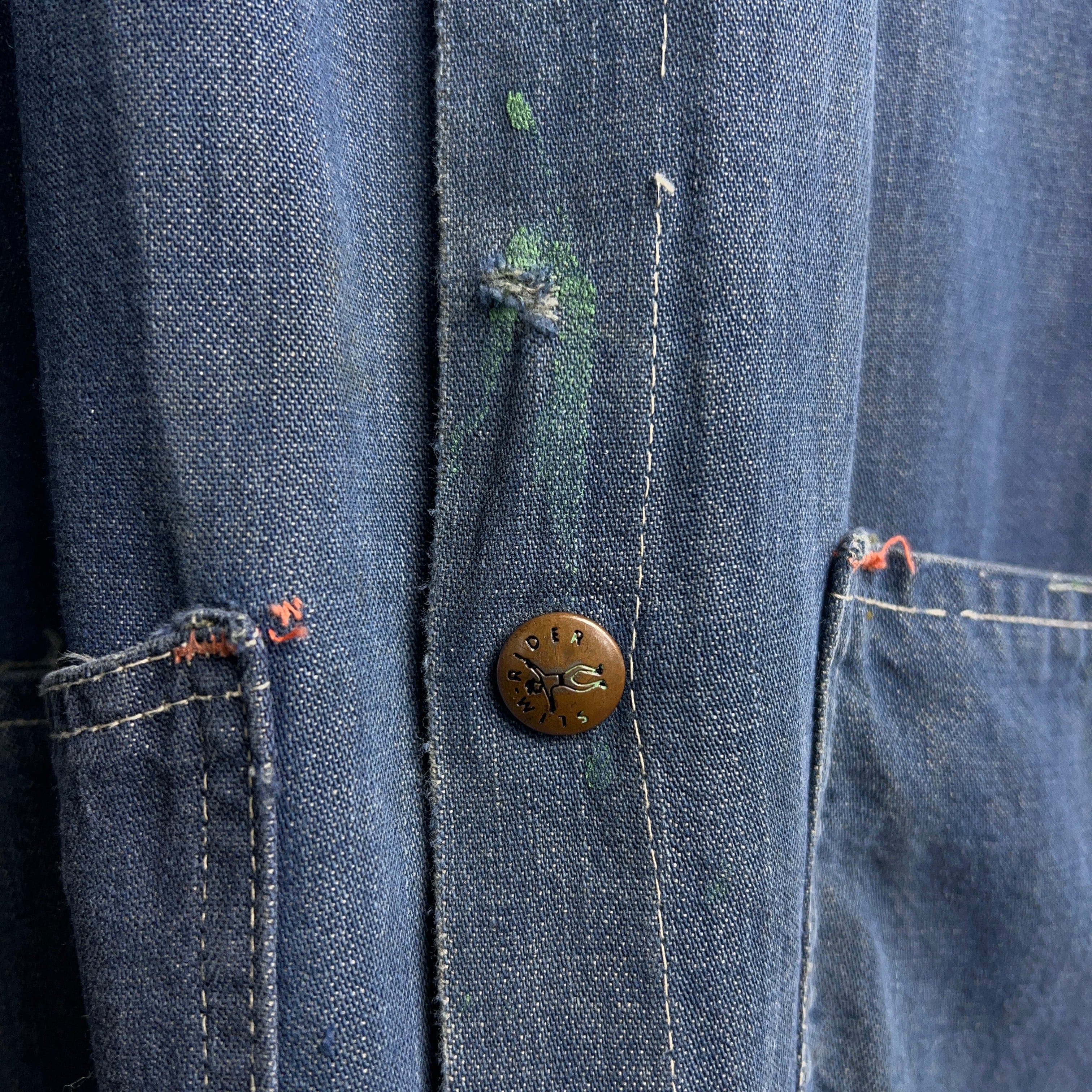 1970's VAT DYE DENIM CHORE JACKET 70年代 バットダイデニム