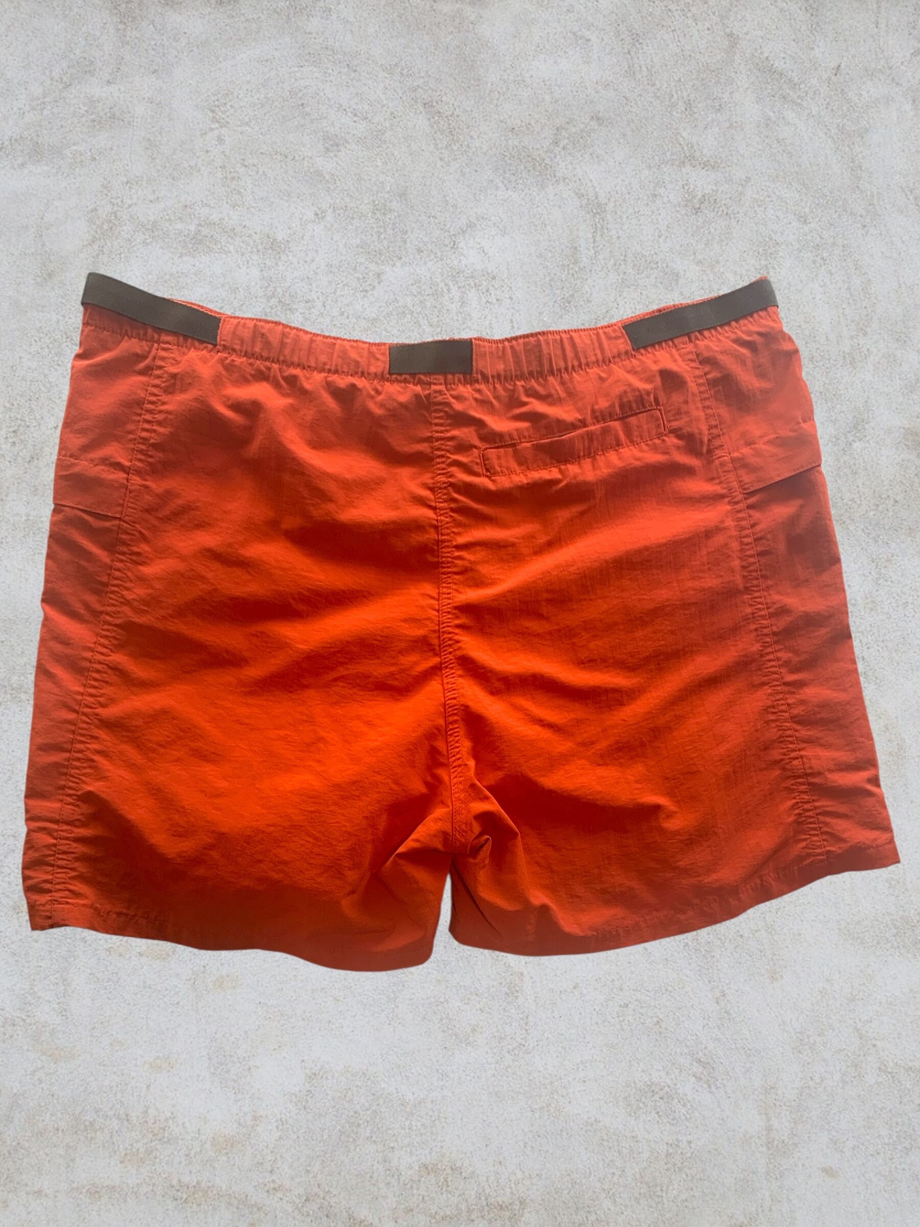 1995年 Patagonia パタゴニア リバーショーツ オレンジ 総柄 L 90's Patagonia リバーショーツ ショートパンツ 波タグ 1995年製 M