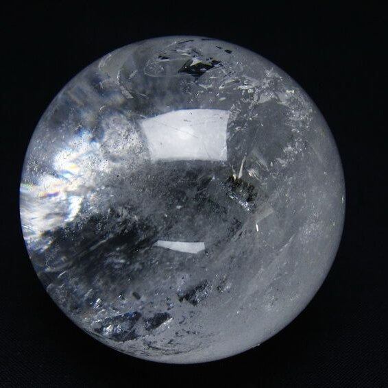 水晶 丸玉 62mm スフィア 置物 水晶玉 一点物 151-8935