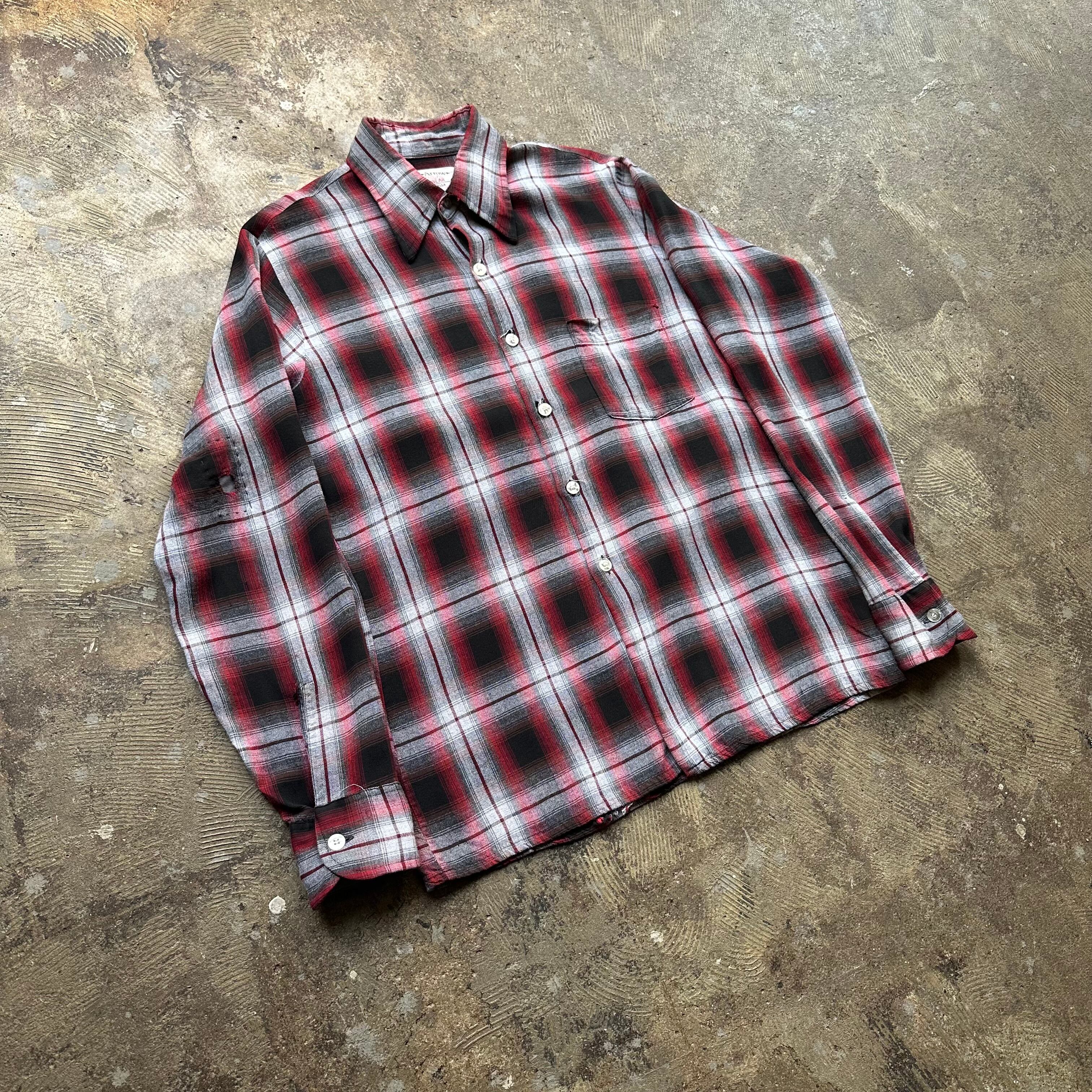 60s ARROW RAYON SHADOW CHECK SHIRTS