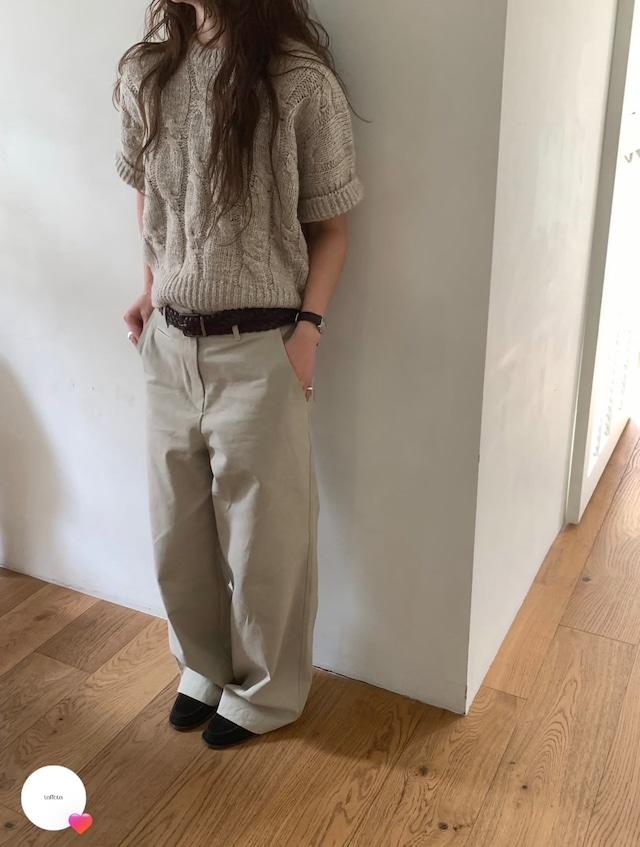 (予約) taffeta / Anna cable knit 2color