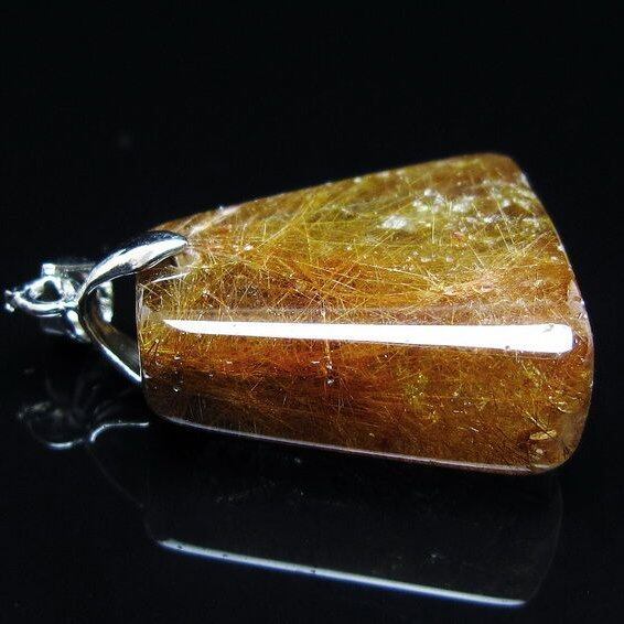 プラチナルチルクォーツ ペンダント 一点物 メール便可 [M便 1/20] 112-13136