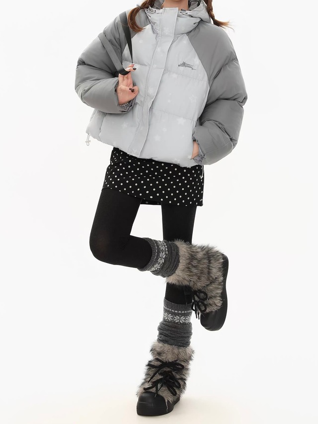 スター柄配色ショートジャケット.1929