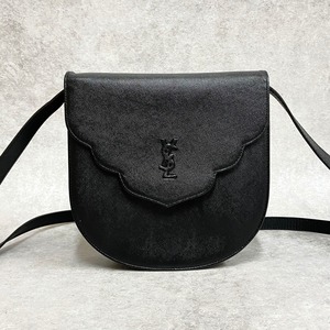 YVES SAINT LAURENT サンローラン ショルダーバッグ レザー ブラック 4959-202112