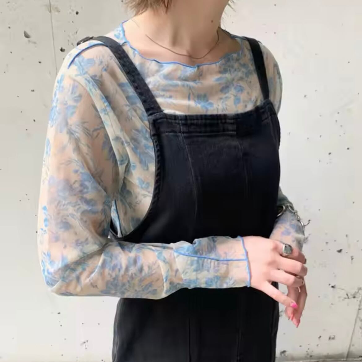 botanical sheer tops