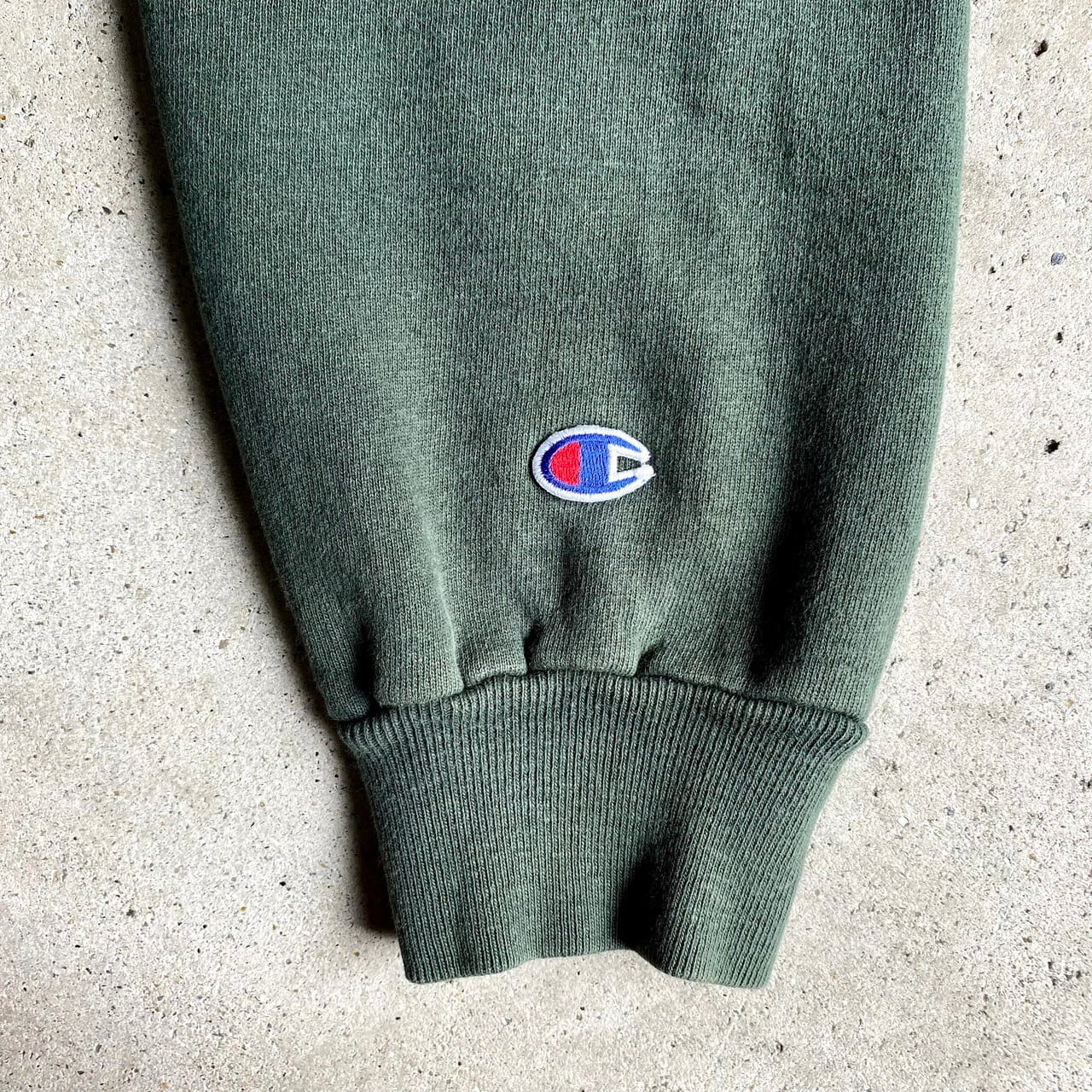 champion チャンピオン　USA製　スウェット　L フェード　緑