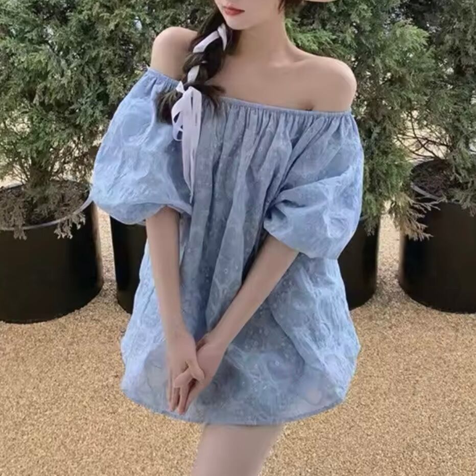 パフスリーブ2wayブラウス