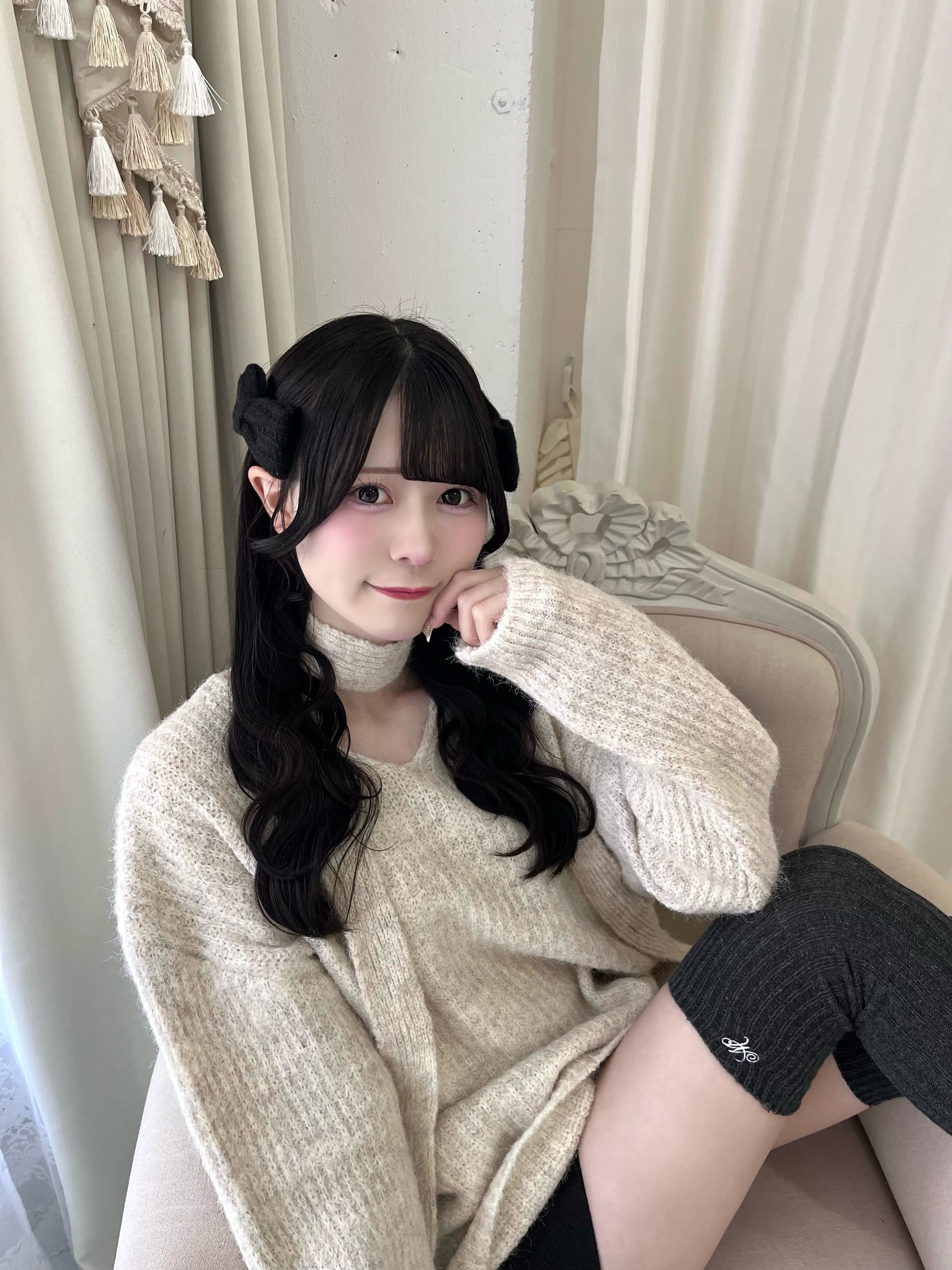 【LAST2】M loose choker knit