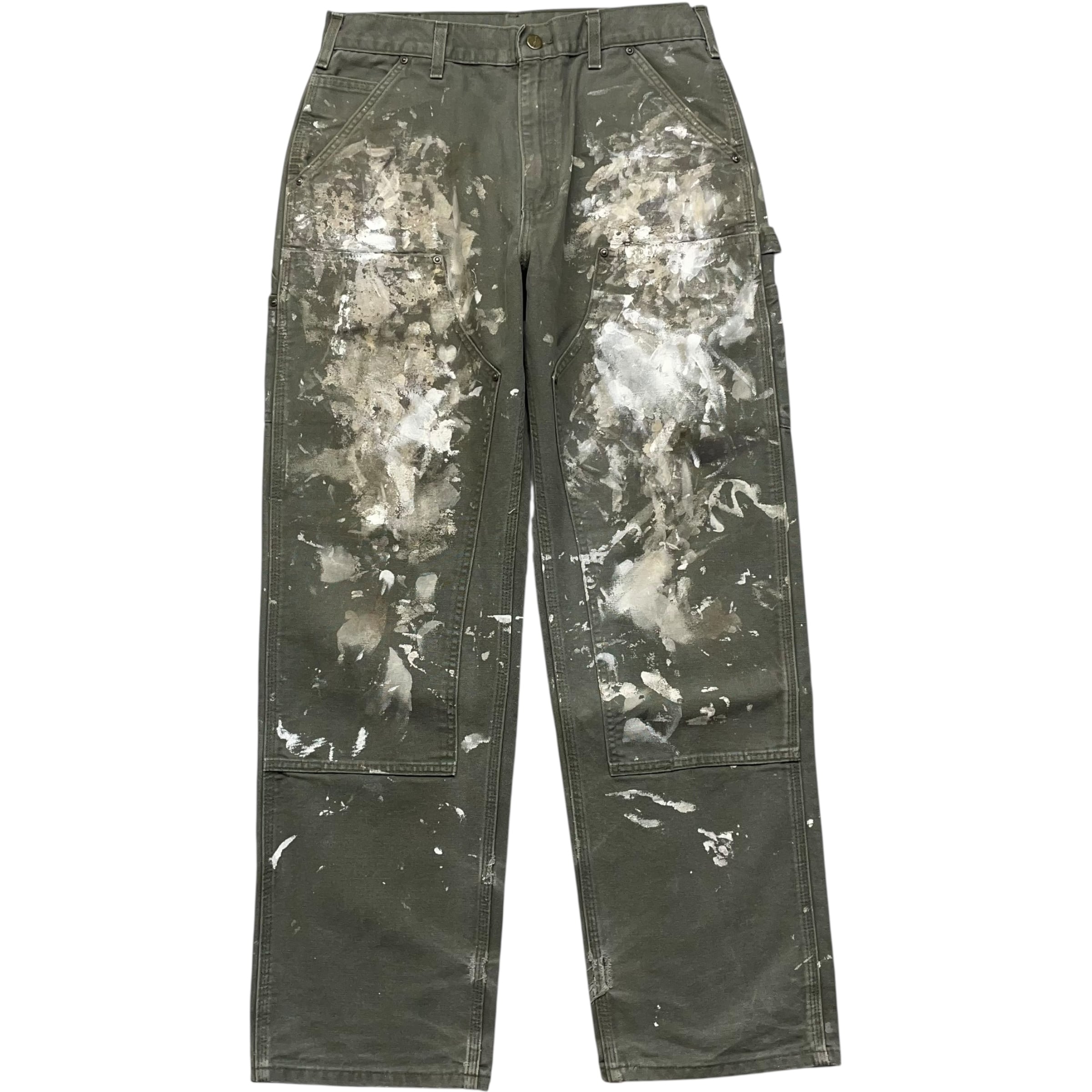 《実寸W33 L31》Carhartt カーハート ワークパンツ ペインターパンツ ダブルニー モスグリーン no.9247