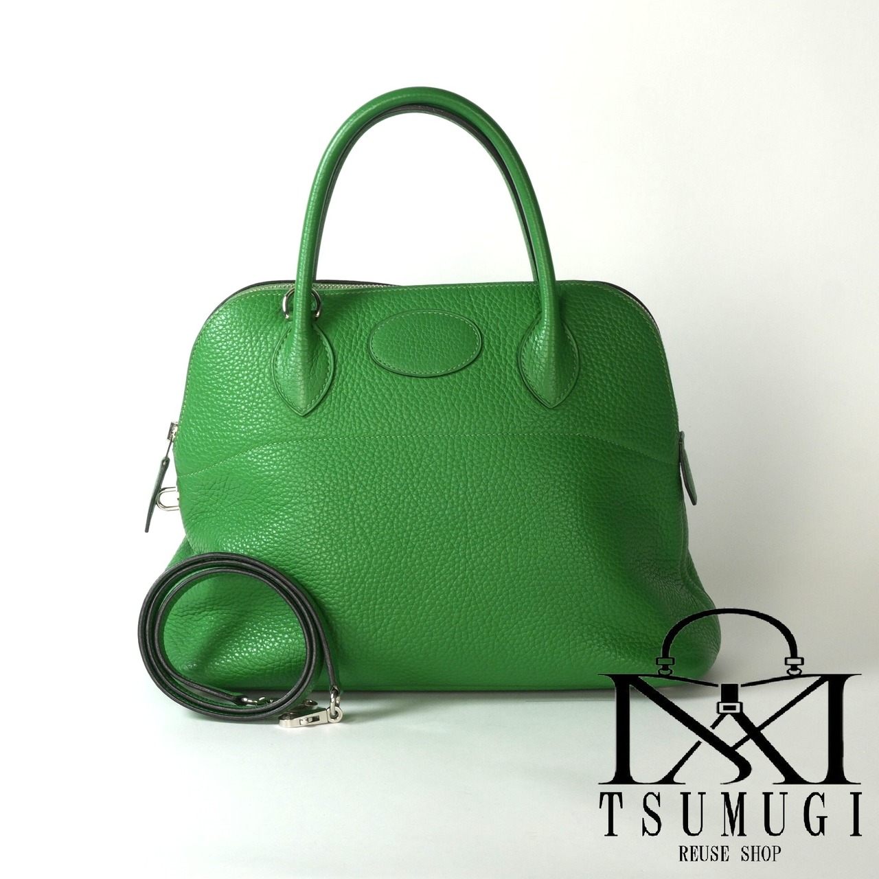 Hermès エルメス ボリード 31 トリヨンクレマンス  バンブー ２way ハンドバッグ  シルバー金具 □R:2014年