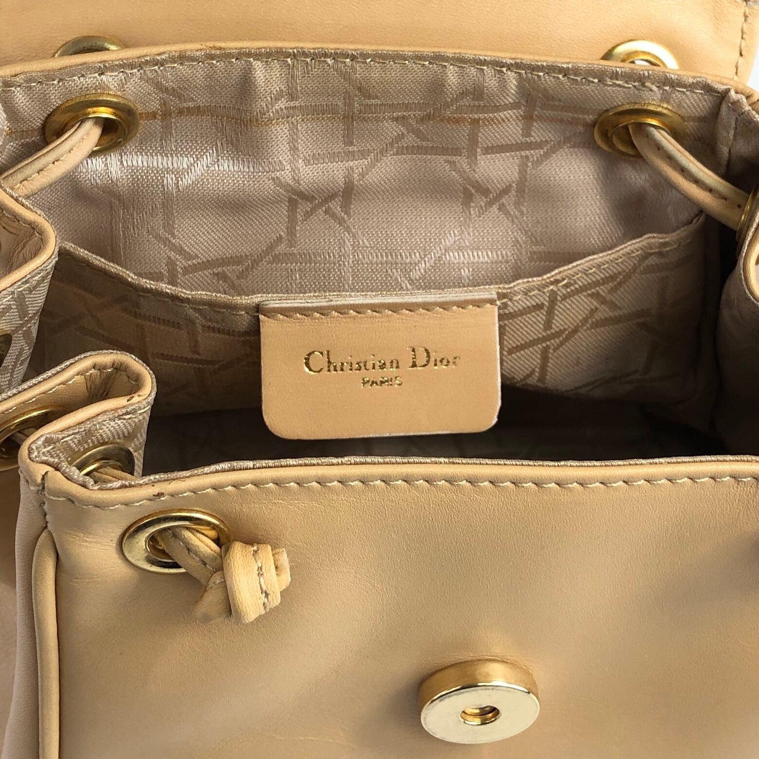 Christian Dior／クリスチャンディオール／パーティーバッグ／ベージュ 中古・古着通販】Christian Dior (クリスチャン ディオール) 刺繍