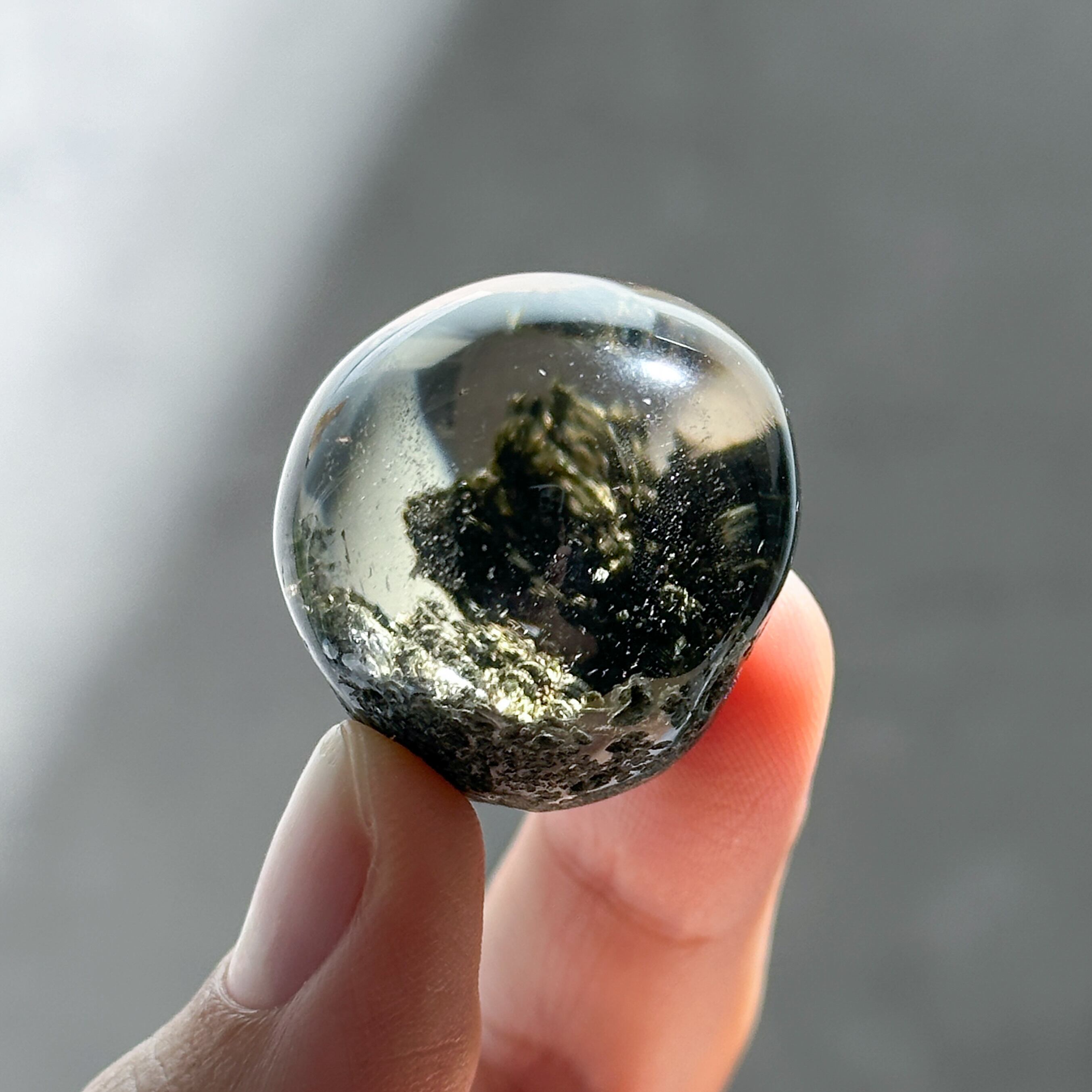 ミナスジェライス産ガーデンクォーツ レンズ01◇Garden Quartz◇天然石・鉱物・パワーストーン