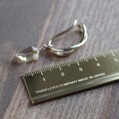 シトリン<スピンドルカット>のイヤーカフ