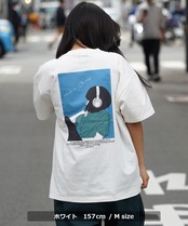 ◆ロゴ刺繍 イラストガール Tシャツ◆ef-s1237042e