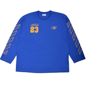 【OFF-WHITE】OW 23 WIDE L/S TEE(BLUE/GOLD)