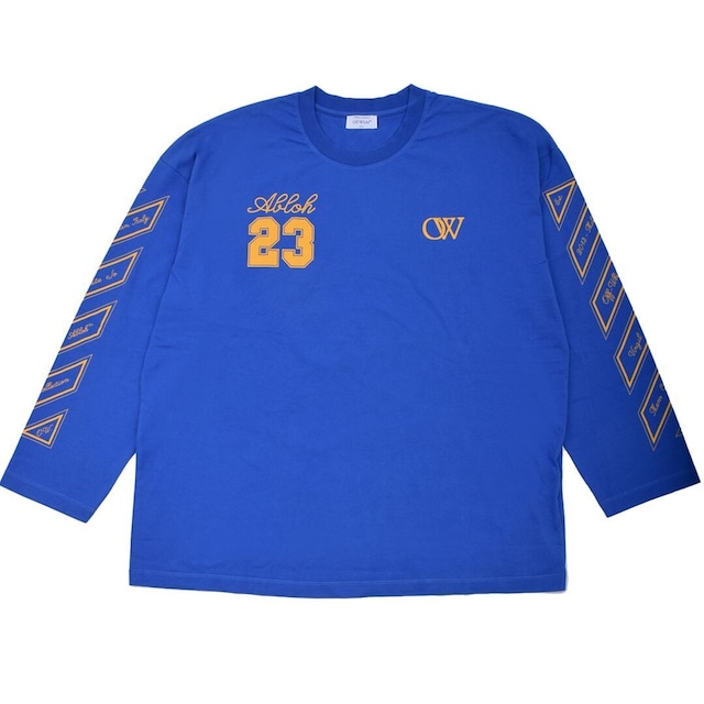 【OFF-WHITE】OW 23 WIDE L/S TEE(BLUE/GOLD)