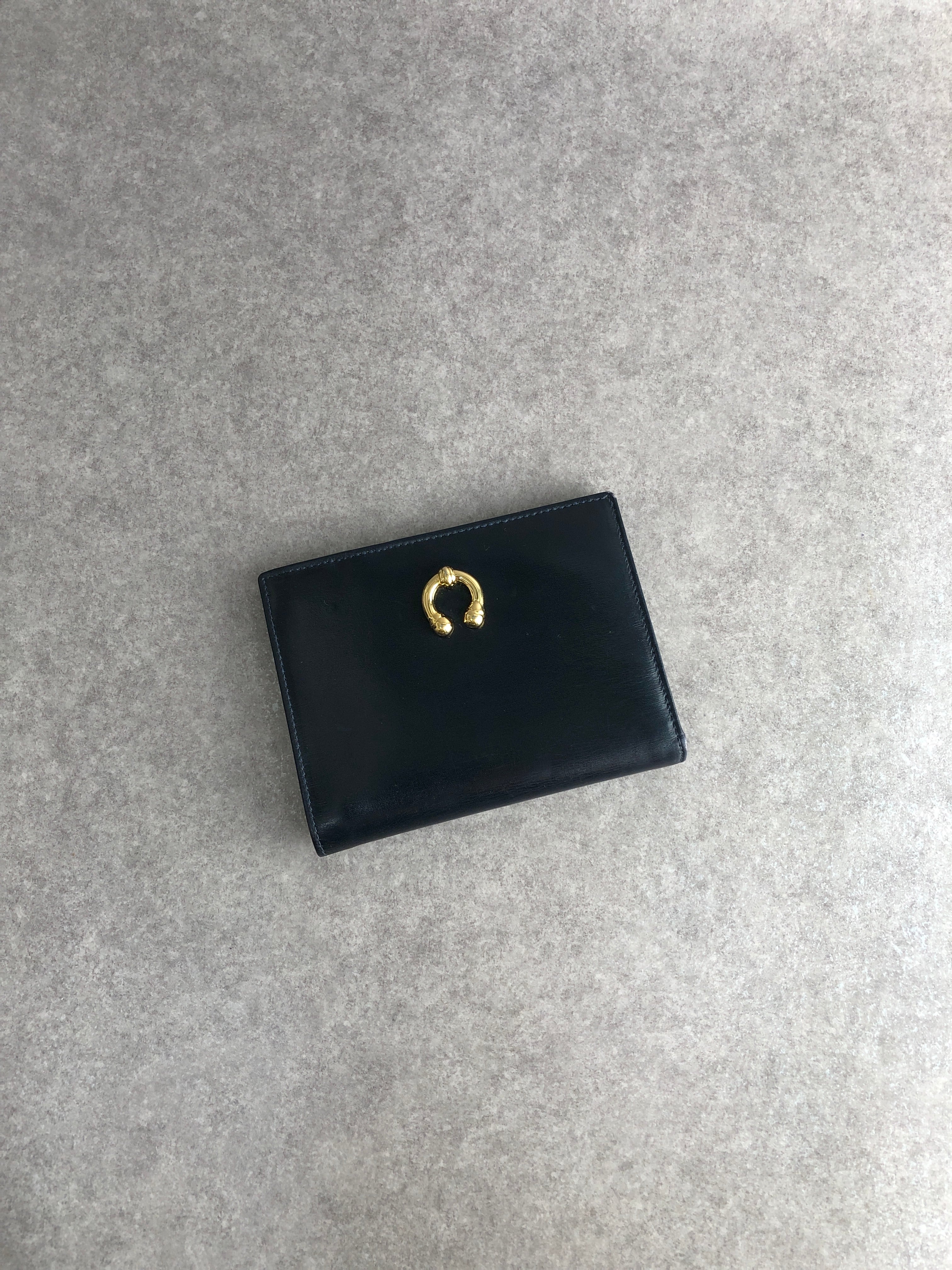 Yves Saint Laurent イヴ・サンローラン 財布 ボルドー ロゴ レザー 三