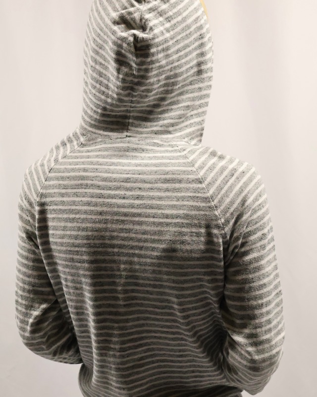 henry neck border hoodie