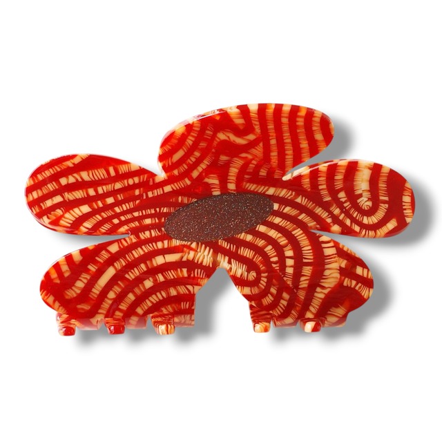 Flora Solo Clip / Marble Red