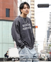 ◆硫化染め ダメージ加工 ロゴトレーナー◆ir-h316322