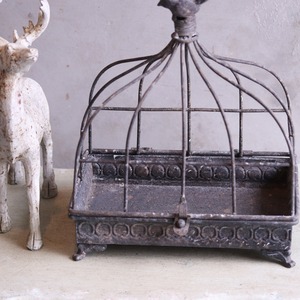 asさま専用:ワイヤー鳥篭　ラカージワイドDG　アンティーク調　シャビーシック　オシャレ　UF 601