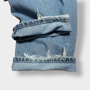 LEVI'S 505 デニム ジーンズ ジーパン W34 L30 ビッグサイズ ダボパン アイスブルー レギュラーフィット リーバイス US古着