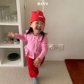 【取寄/韓国直送】Hans ピンフリルTシャツ｜秋服｜韓国子供服｜26/AT