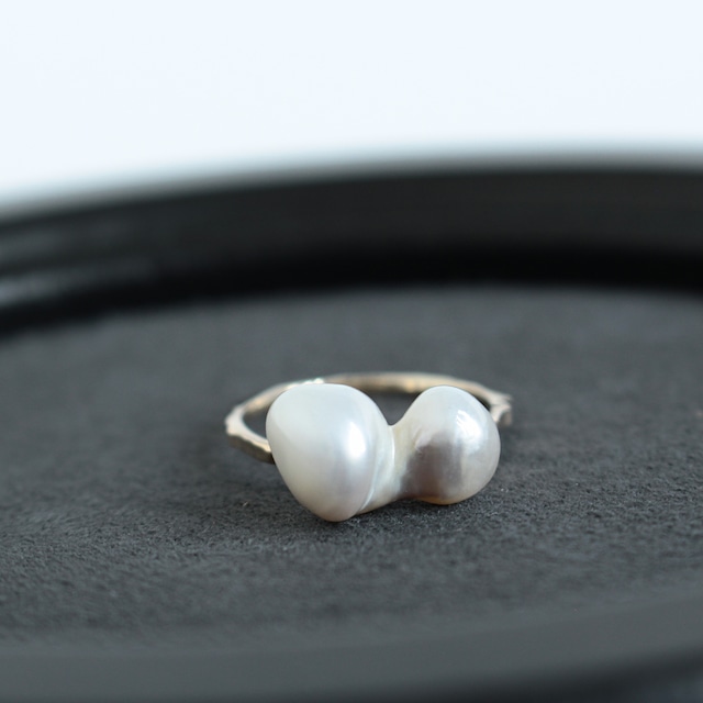 K10 琵琶湖産 淡水真珠 バロック リング/ Conpeito ring（r-g2）