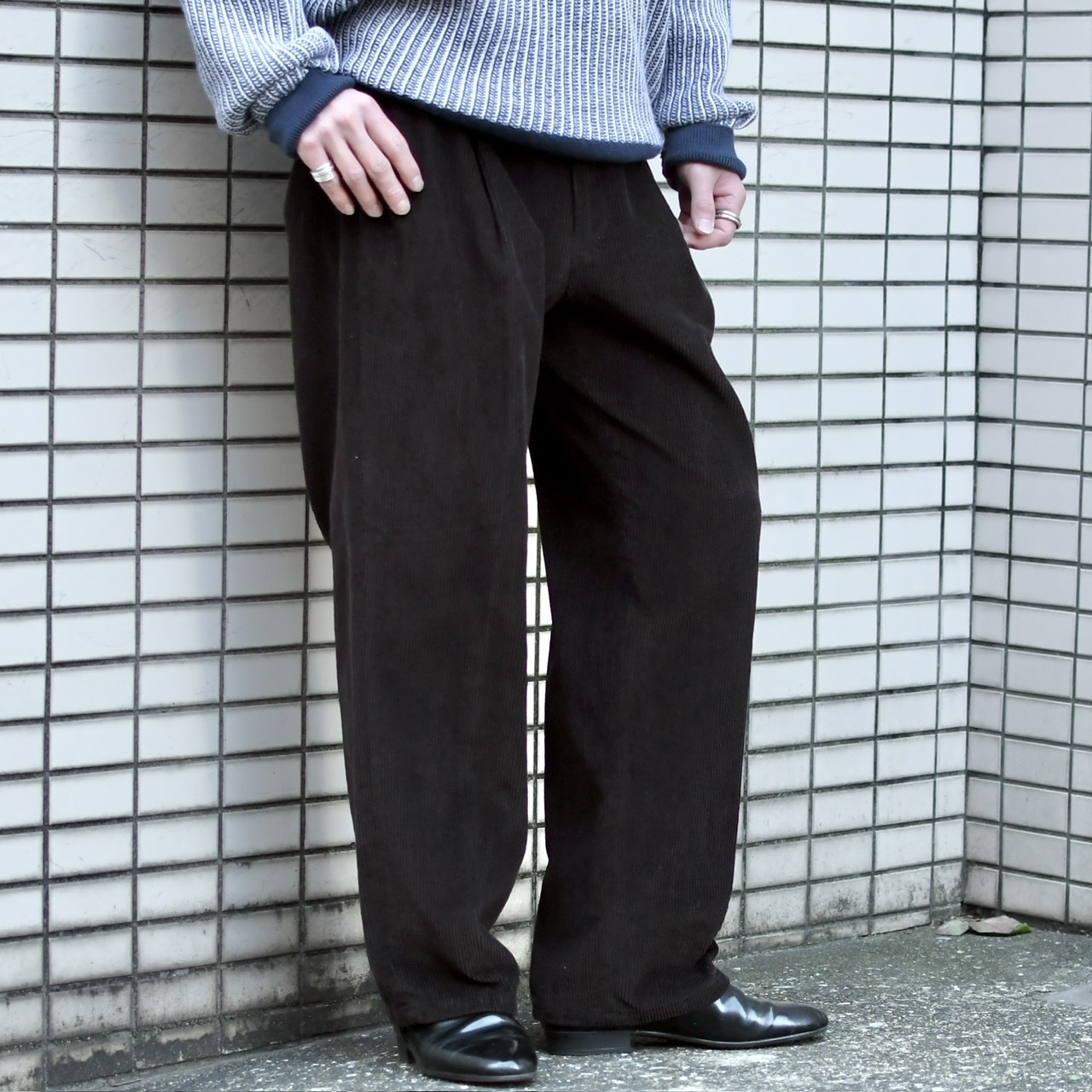 dark brown corduroy pants