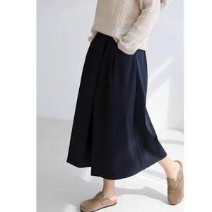 Origami Design Long Skirt?2colors 1341