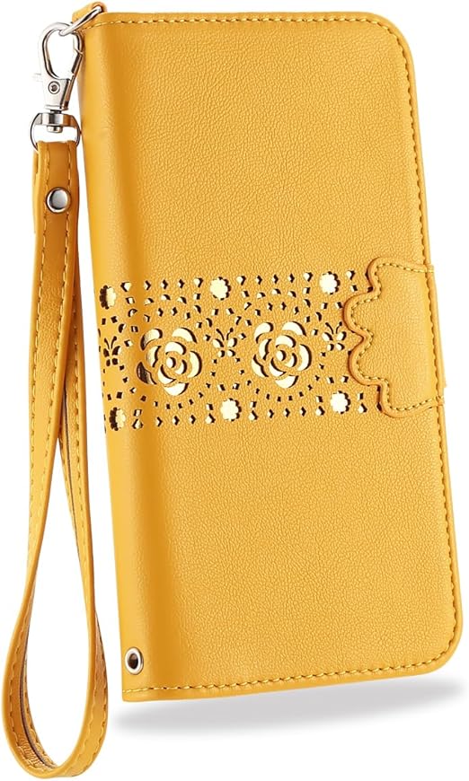 iPhone 15Pro スマホケース 手帳型 可愛い 花柄 胡蝶 ストライプ付き