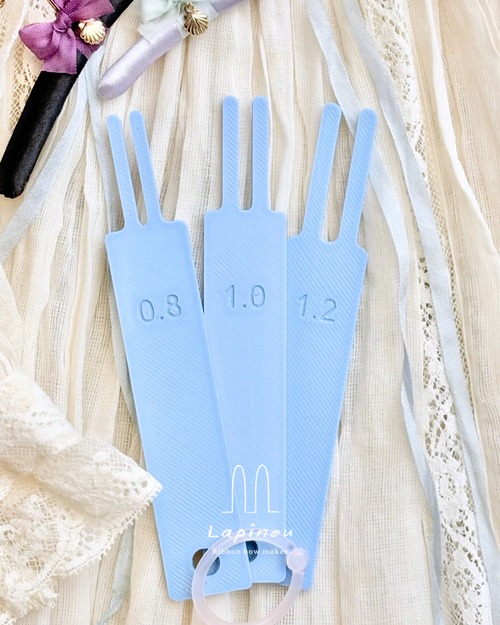 水色S3本セット・リボン結び棒 Lapinou（ラピヌー)
