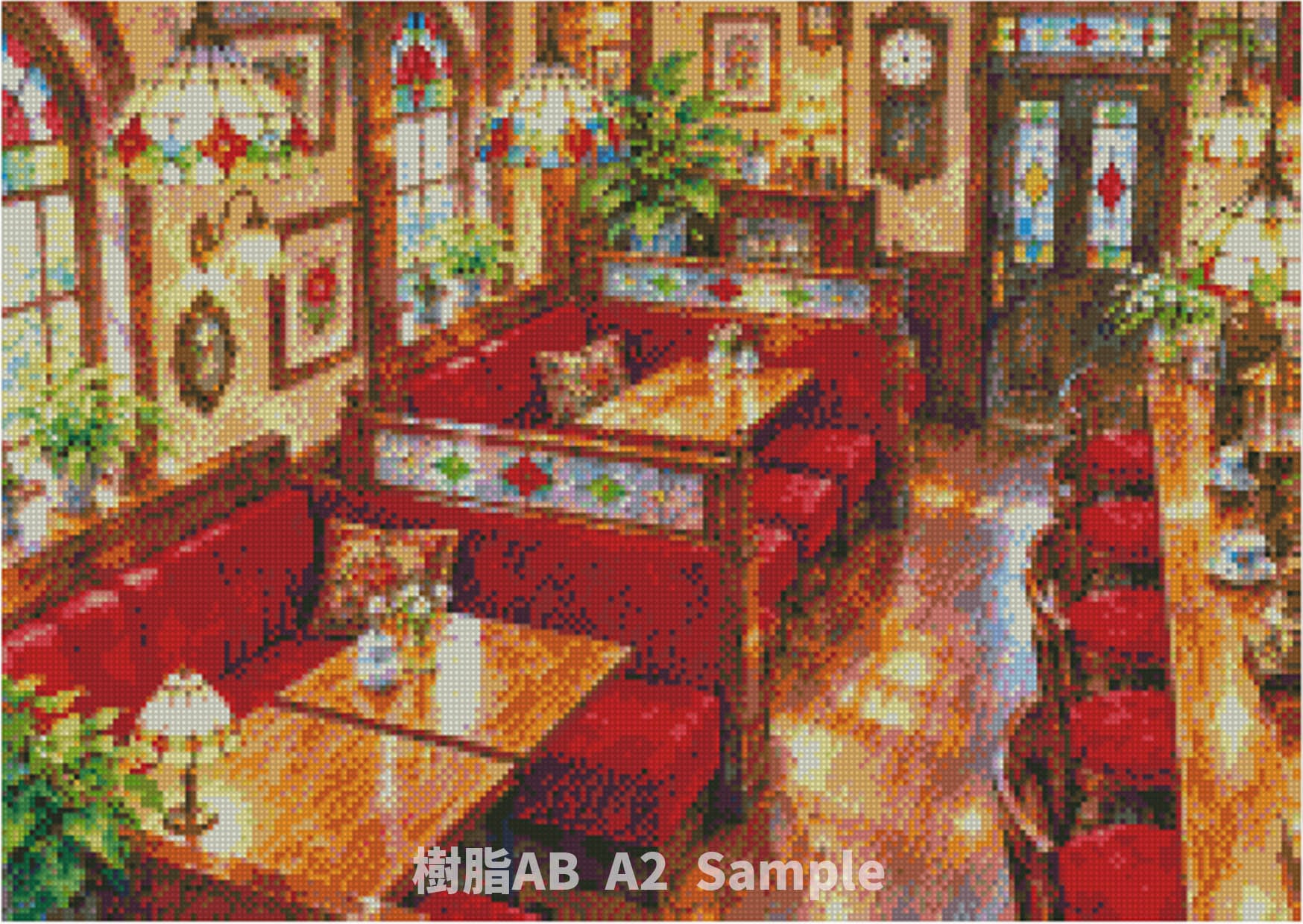 ダイヤモンドアート A2 レトロな喫茶店 (通常/フルAB/樹脂AB/FD