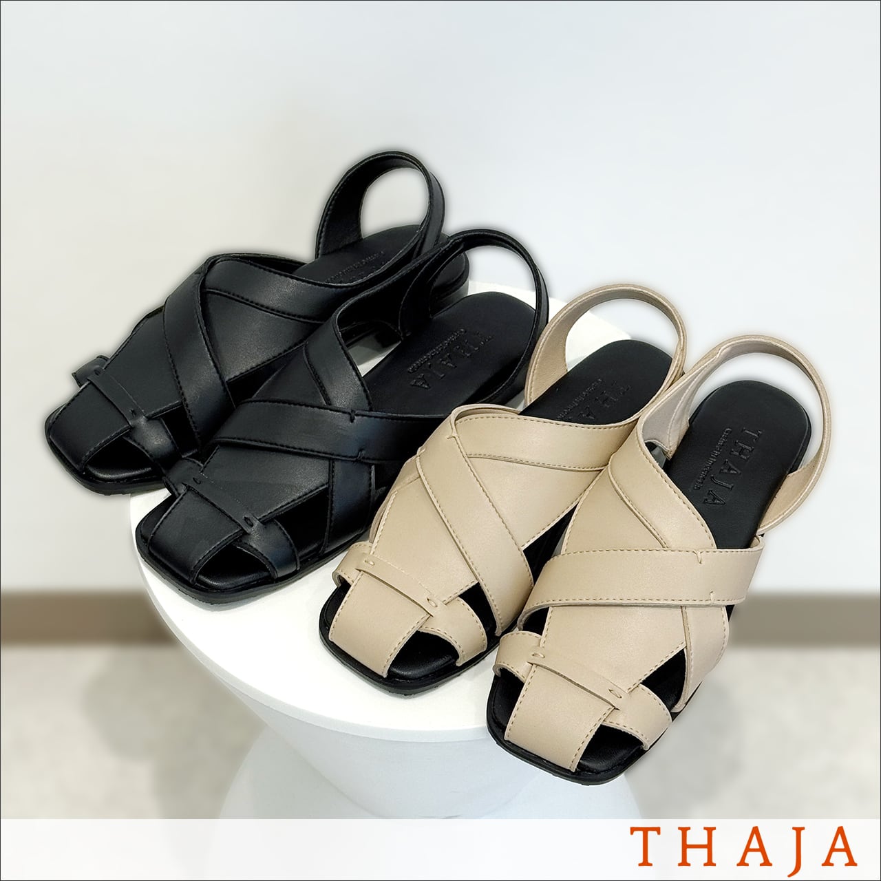 THAJA フィッシャーマンサンダル Gera (BLACK/SAND)