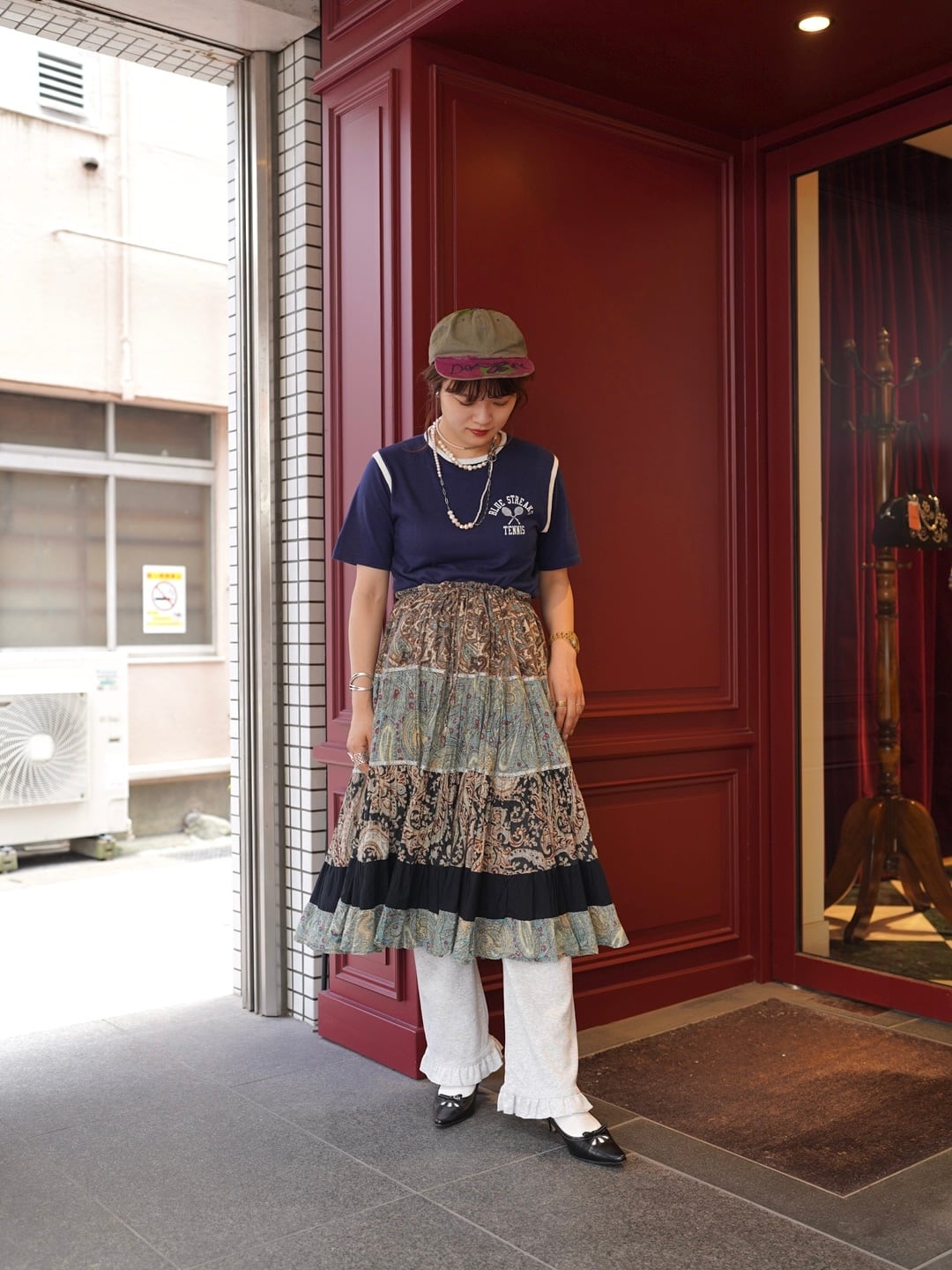 RHODOLIRION RIBBED FRILL PANTS リブパンツ RHODOLIRION(ロドリリオン)/Ribbed Frill Pants(リブド フリル