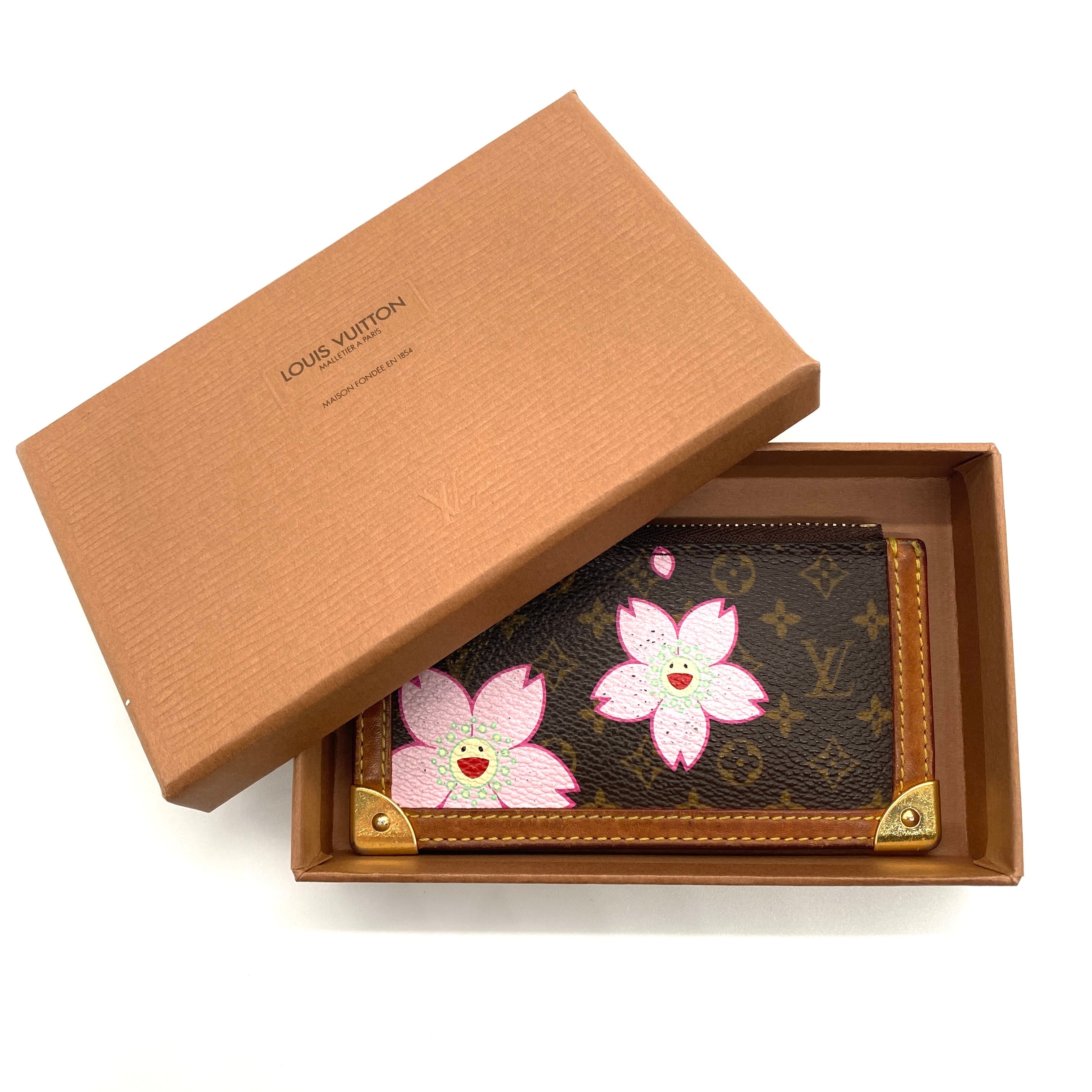 Vintage Louis Vuitton × Murakami Takashi Monogram Coin Case Cherry 