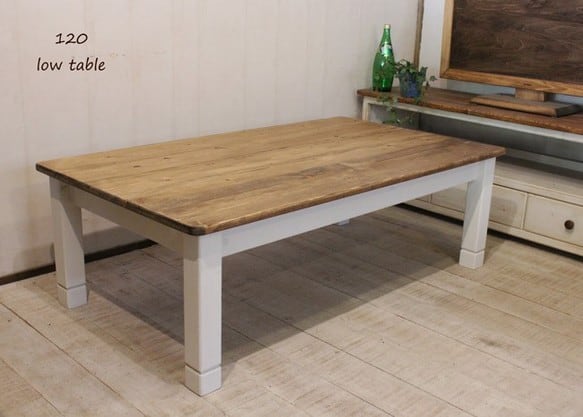 【新品】シャビー アンティーク調 ローテーブル アウトレット 新品】シャビー アンティーク調 ローテーブル の通販 by アウトレット