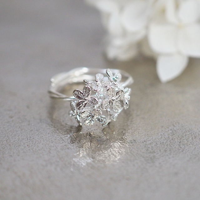 紫陽花のリング(silver)