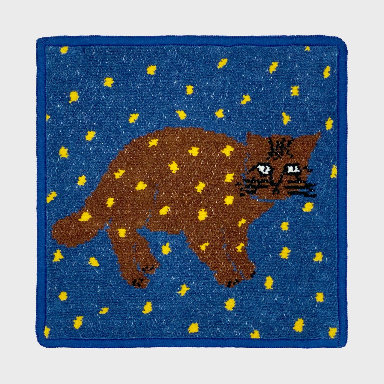 【Miyuki Matsuo】 松尾ミユキ CHENILLE HANDKERCHIEF  イリオモテヤマネコ シェニール織ハンカチ