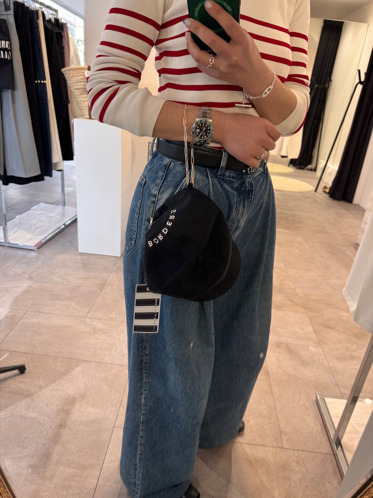 BORDERS at BALCONY BORDER CHAIN CAP ボーダーズアットバルコニー　ボーダーチェーンキャップ