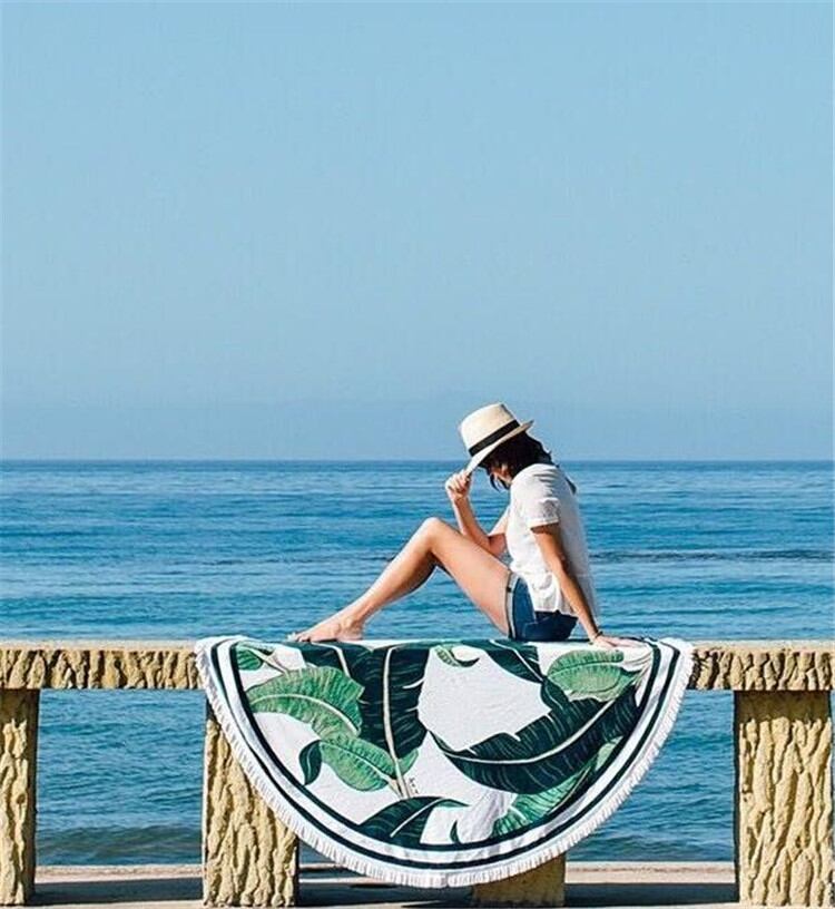 ラップ ショール エレガント ビーチワンビース フロアマット お出かけ 特大 ラウンド ビーチクッション