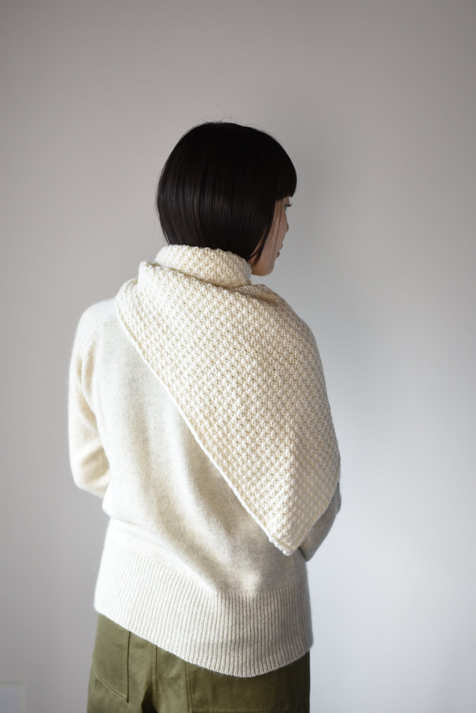 eleven 2nd｜イレブンセカンド｜Sankaku ストール ｜アイボリー | 岡の