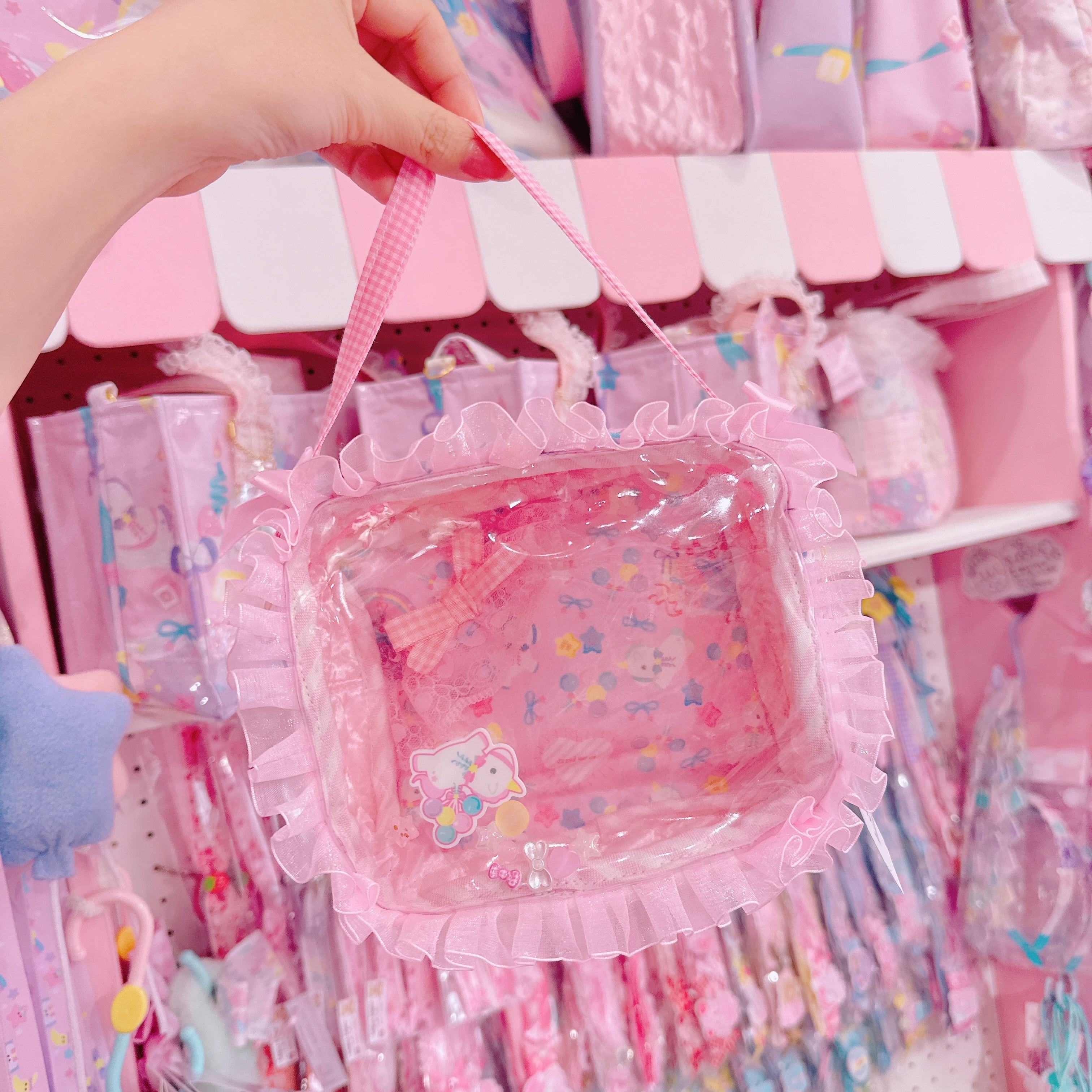 【F1】77-15縦横2wayぬいぐるみフリルポーチ