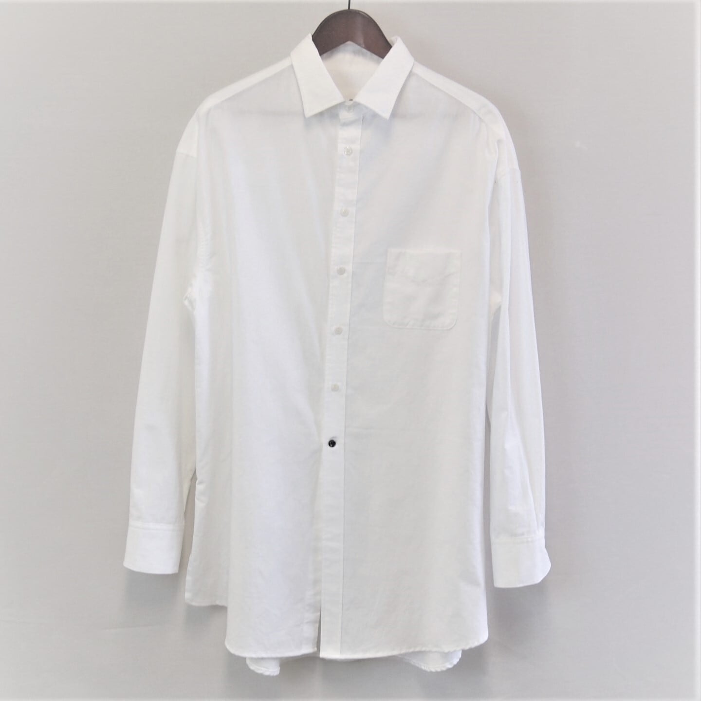 ＜OSOCU＞知多木綿 知多晒 真っ白な ロングシャツ サイドスリットデザイン
