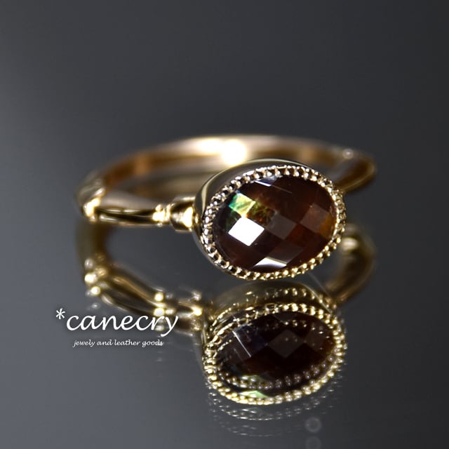 レインボーガーネットのリング