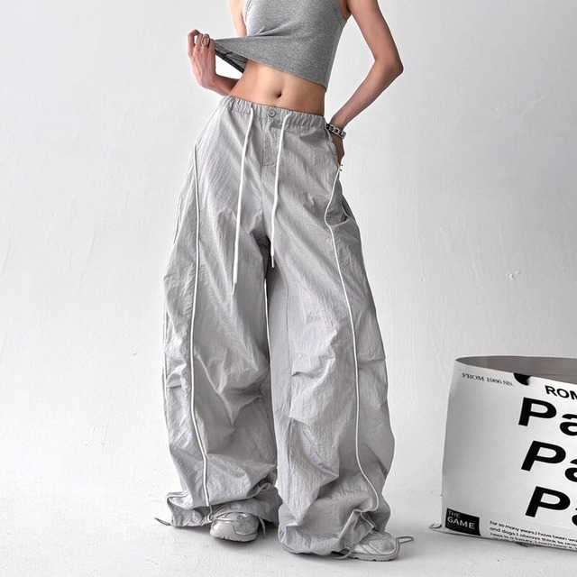 アウトドアスポーツスタイルワイドレッグパンツ B0237